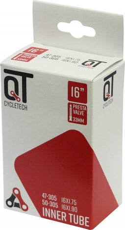 Cycle Tech Binnenband 16 Inch (47/50-305) Fv 33 Mm Zwart