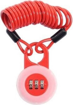 Cycle Tech Spiraalslot Cijfercombinatie 1200 / 3 Mm Rood