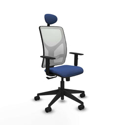 Piqueras y Crespo Motilla 1D066N1 - Bureaustoel met hoofdsteun - Verstelbare hoogte - Marineblauw