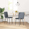 vidaXL - Eetkamerstoelen - 2 - st - fluweel - donkergrijs