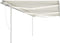 vidaXL - Luifel - automatisch - met - LED - en - windsensor - 4,5x3,5 - m - geel - en - wit