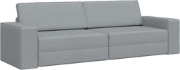 vidaXL - Vloersofa - Bed - 2-in-1 - Lichtgrijs - 245x150x60,5 - cm - Stof