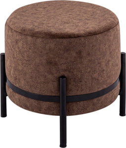 SVJ Kruk Rond - 35 x 35 x 37 cm - Microvezel - Bruin