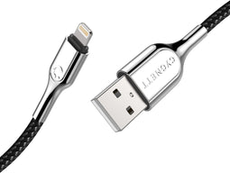 Cygnett Armoured Braided Lightning to USB-A Kabel 10cm - Zwart