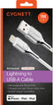 Cygnett Armoured Braided Lightning to USB Kabel 1m - Wit