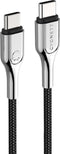 Cygnett Armoured Braided USB-C to USB-C Cable 2m - Zwart