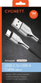 Cygnett Armoured Braided USB-C to USB Cable 1m - Zwart