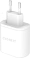 Cygnett PowerPlus 32W USB-C PD Dual Port Wall Charger EU - White