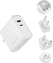 Cygnett Powerplus 60W USB-C/USB-A Travel Adaptor - Wit