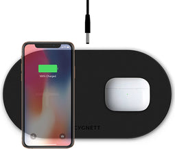 Cygnett TwoFold 20W Dual Wireless Charger Black