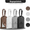 Noryx Kofferlabelset - 4-delige set - Sterk PU-leer - Grijs Wit Zwart Bruin