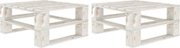 vidaXL - Tuintafels - 2 - st - pallet - hout - wit