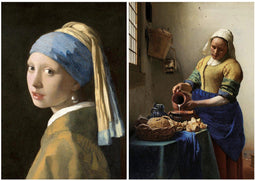 Educa Vermeer 2x1000 Stukjes Puzzel - Het Meisje met Parel - Het Melkmeisje