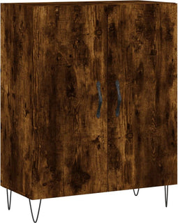 vidaXL - Dressoir - 69,5x34x90 - cm - bewerkt - hout - gerookt - eikenkleurig
