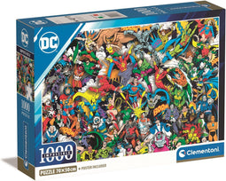 Clementoni - Puzzel - 1000 Stukjes - DC Comics Justice League - Puzzel Voor Volwassenen