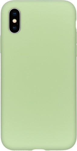 Accezz iPhone Xs / X - Liquid Silicone Backcover - Schokabsorberend - Groen