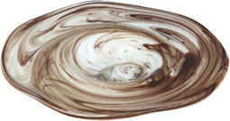 PTMD Schaal Pheobe - 44x44x7 cm - Glas - Bruin