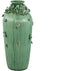 PTMD Saubaan Green Round Glazed Ceramic Vase Flowers L