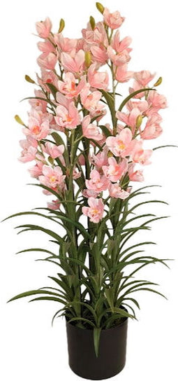 Cymbidium kunstplant 125 cm, roze