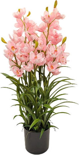 Cymbidium kunstplant 90 cm, roze