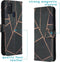 iMoshion Hoesje Geschikt voor Samsung Galaxy A21s Hoesje Met Pasjeshouder - iMoshion Design Softcase Bookcase - Goud / Zwart / Black Graphic