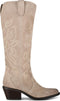 PS Poelman CILLY - Cowboylaarzen - Suède - Taupe - Maat 38