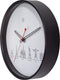 nXt - Stille Wandklok - 30 cm - Plastic - Zwart/Wit - 'Worldtour'