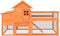 vidaXL - Kippenhok - 186,5x58,5x113 - cm - massief - grenenhout - rood