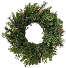 Cypress krans d40h12 cm groen