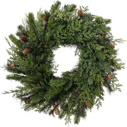Cypress krans d60h13 cm groen