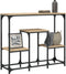 vidaXL - Wandtafel - 89,5x28x76 - cm - bewerkt - hout - sonoma - eikenkleurig