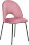 COVELO - Eetkamerstoel set van 2 - Roze - Fluweel