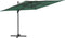 vidaXL - Zweefparasol - met - LED-verlichting - 400x300 - cm - groen