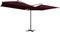 vidaXL - Parasol - dubbel - met - stalen - paal - 250x250 - cm - bordeauxrood