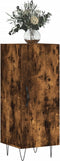 vidaXL - Dressoir - 34,5x34x90 - cm - bewerkt - hout - gerookt - eiken