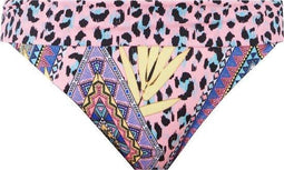 Freya CALA FIESTA - Fold Bikini Brief - Bloemen en dierenprint - Roze zwart blauw geel - Maat L