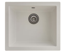 Levica Mika - Keukenspoelbak 50x44x21 cm - Slijtvaste composiet - Wit