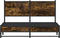 vidaXL - Bedframe - zonder - matras - metaal - gerookt - eikenkleurig - 137x190 - cm