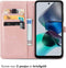 imoshion Hoesje Geschikt voor Motorola Moto G23 / Moto G13 Hoesje Met Pasjeshouder - imoshion Mandala Bookcase - Rosé Goud