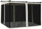 vidaXL - Prieel - met - zijwanden - van - gaas - 3x3 - m - staal - crèmekleurig