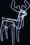 vidaXL - Kerstfiguur - rendier - met - bewegende - kop - koudwit - 76x42x87 - cm
