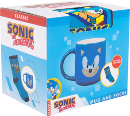 Sonic the Hedgehog - beker & sokken set - one size fits most - blauw