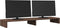 vidaXL - Monitorstandaard - 100x27x10 - cm - bewerkt - hout - bruin - eikenkleurig