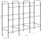 vidaXL - Opbergrek - voor - 9 - kratten - 145x33x116 - staal - zilverkleurig