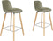 Zuiver Albert Kuip Barkruk 65 cm Groen - Set van 2