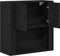 vidaXL - Wandkast - Zwart - Eiken - 80x33x80 - cm - Bewerkt - Hout