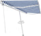 vidaXL - Luifel - vrijstaand - automatisch - 500x300 - cm - blauw - en - wit