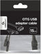 Gembird A-OTG-AFBM-04 - OTG USB adapter kabel - USB micro-B naar USB A - Zwart