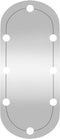 vidaXL - Wandspiegel - met - LED's - ovaal - 35x80 - cm - glas