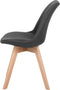 DAKOTA - Eetkamerstoel - Donkergrijs - Polyester